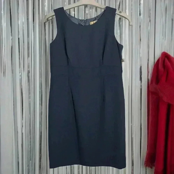 Kasper NEW W Tags Size 14  Black Sleeveless Sheath Dress With Back-Zip Close - Picture 2 of 6